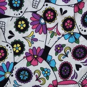 Lularoe OS Day Of The Dead Sugar Skull  Leggings